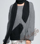 Пуловер с шарфом (ж) 02 Origin 5 Bergere de France №3380