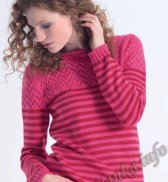 Пуловер-матроска  (ж) 16*91 Phildar №3843