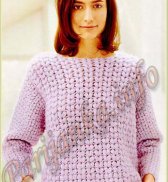 Пуловер крючком (ж) 173 Creations 2001/2002 Bergere de France №3799