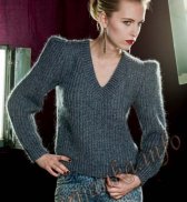 Пуловер с V-образным вырезом (ж)17*31 Fait Main HS Tricot 2012 №3650