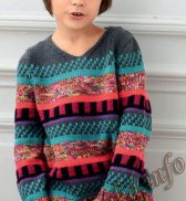 Пуловер (д) 19*106 Phildar №4158