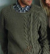 Мужской пуловер (м) 19*91 Phildar №3692