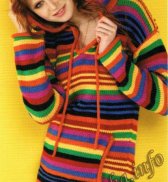 Пуловер c капюшоном (ж) 24 Vintage Marie Claire Phildar №3955