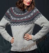 Жаккардовый пуловер  (ж)  25*200 FAM №3840