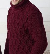 Мужской пуловер (м) 25*97 Phildar №3838
