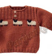 Пуловер с жаккардом (д) 28*165 Bergere de France №3490