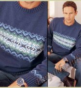 Пуловер со съемным воротником (м) 359 Creation 2006/2007 Bergere de France № 3434