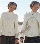 Пуловер и кейп 564 (ж) Creations 12/13 Bergere de France №3051