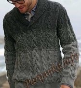 Пуловер с шалевым воротником (м) 581 Creations 12/13 № 2985