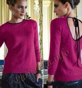 Пуловер с вырезом на спинке (ж) 738 Creations 2013/2014 Bergere de France №3866