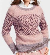 Жаккардовый пуловер (ж) 808 Creations 2013/2014 Bergere de France №3678