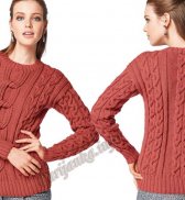 Пуловер с крупной косой (ж) 976 Creations 2014/2015 Bergere de France №4313