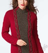 Пуловер с двухцветными косами (ж) 981 Creations 2014/2015 Bergere de France №4371