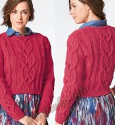 Пуловер с круглым вырезом горловины (ж) 983 Creations 2014/2015 Bergere de France №4403