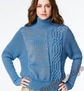 Пуловер с рукавами «летучая мышь» (ж) 990 Creations 2014/2015 Bergere de France №4456
