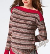 Пуловер с вырезом горловины «лодочка»  (ж) 994 Creations 2014/2015 Bergere de France №4464